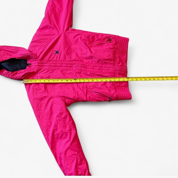Spyder Size 16 Neon Pink Ski Jacket Puffer Coat Hooded - Picture 2 of 16